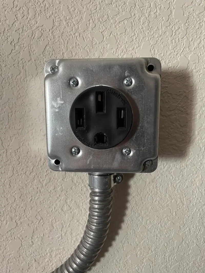 NEMA 14-50 outlet installed for Smart Home Electrical in Opp